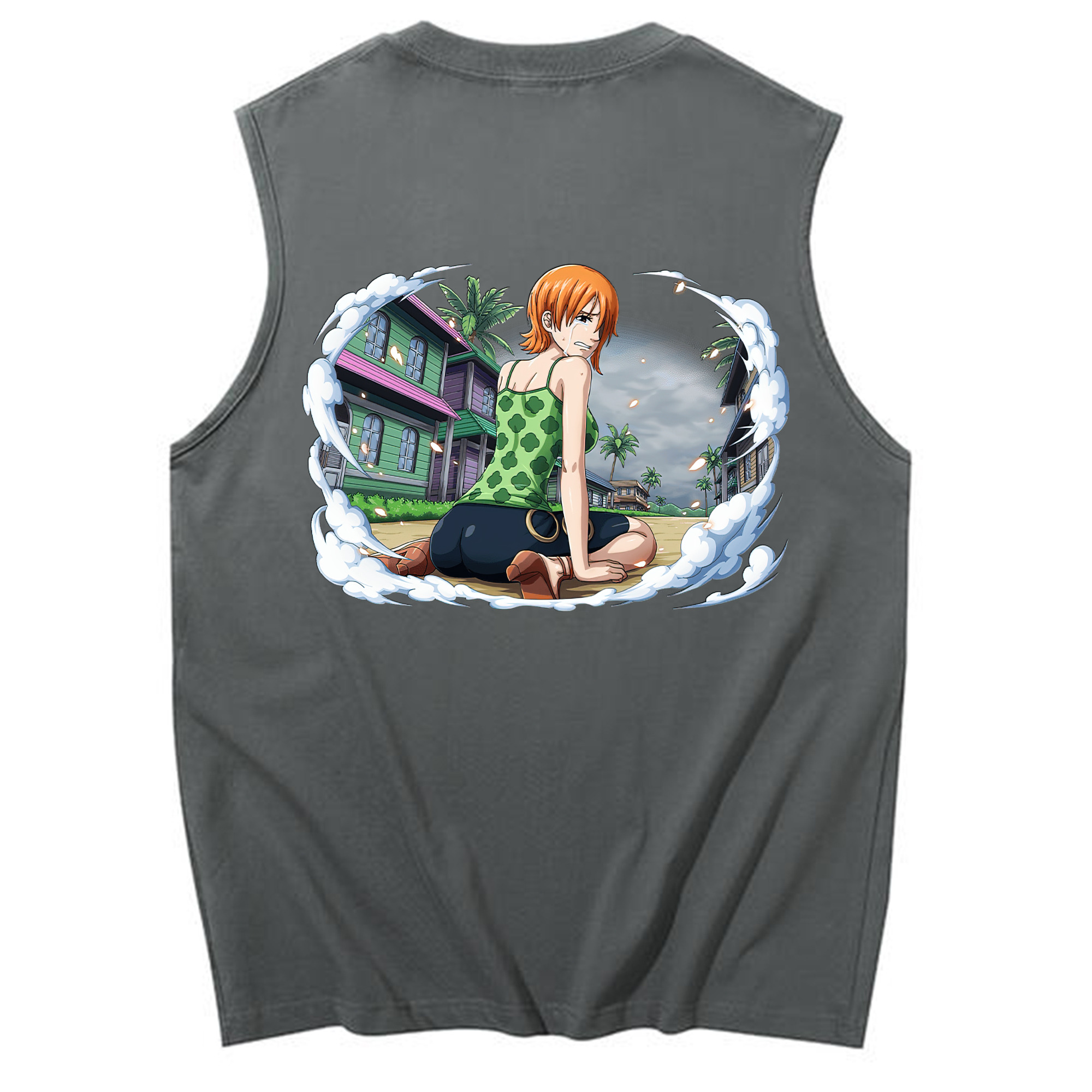 ワンピース ナミ ONE PIECE Nami コットン100％タンクトップ（背面プリント）